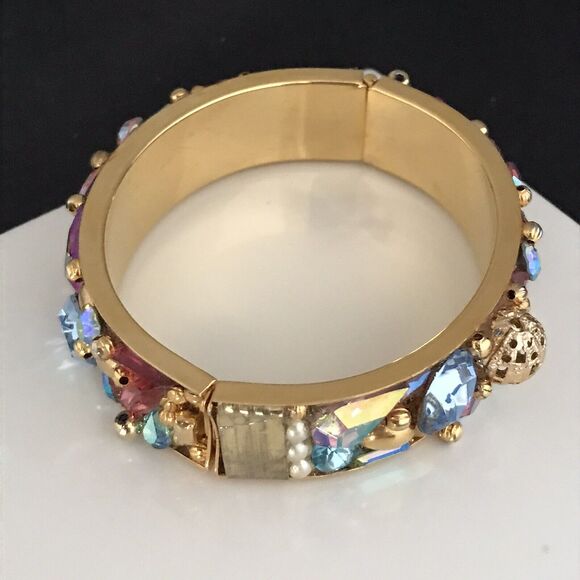 RARE Vintage Jewelry Set Bracelet Earrings Pin Fruit Salad Crystals 4T - Picture 6 of 9